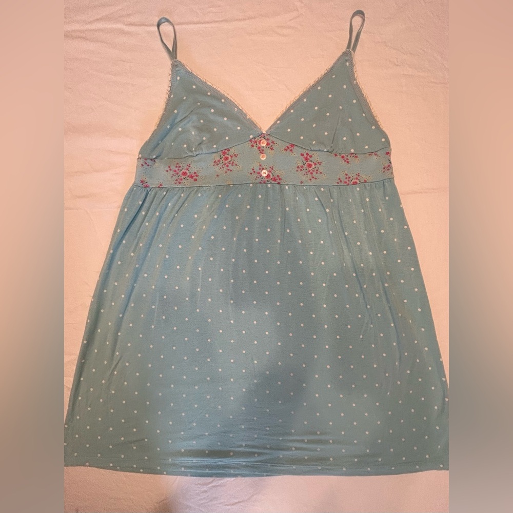 Old Navy Light Blue Floral Nightgown